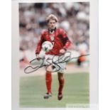 David Beckham official signed England photograph in leather bound slip case,