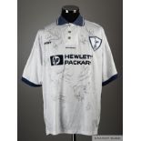 Kevin Scott white and blue No.19 Tottenham Hotspur short-sleeved shirt, 1995-96