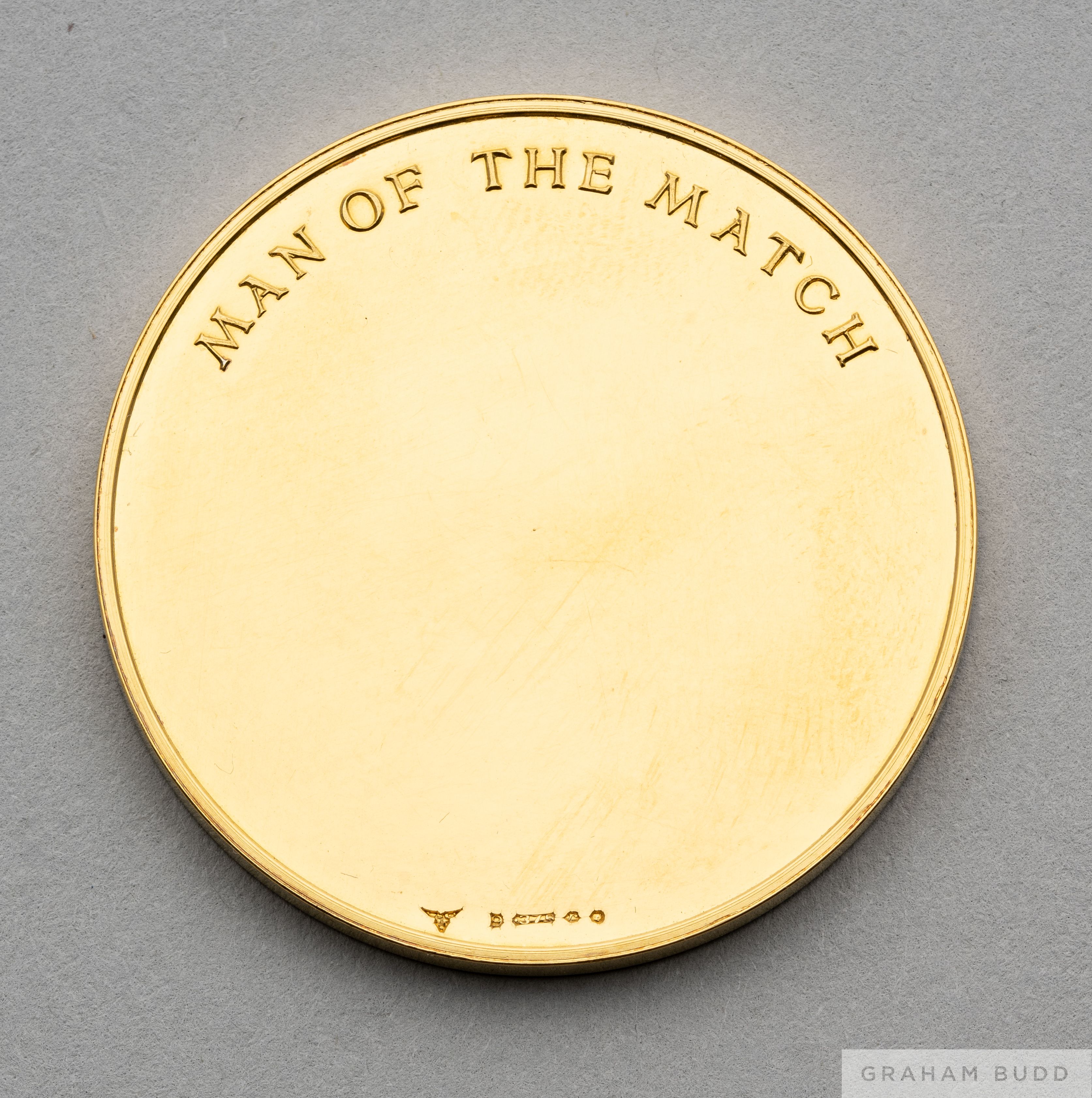 David Lloyd 9ct gold Gillette Cup Man of the Match medal - Image 2 of 2