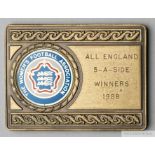Joanne Broadhurst Women's Football Association 5-A-Side Winners plaque, 1988
