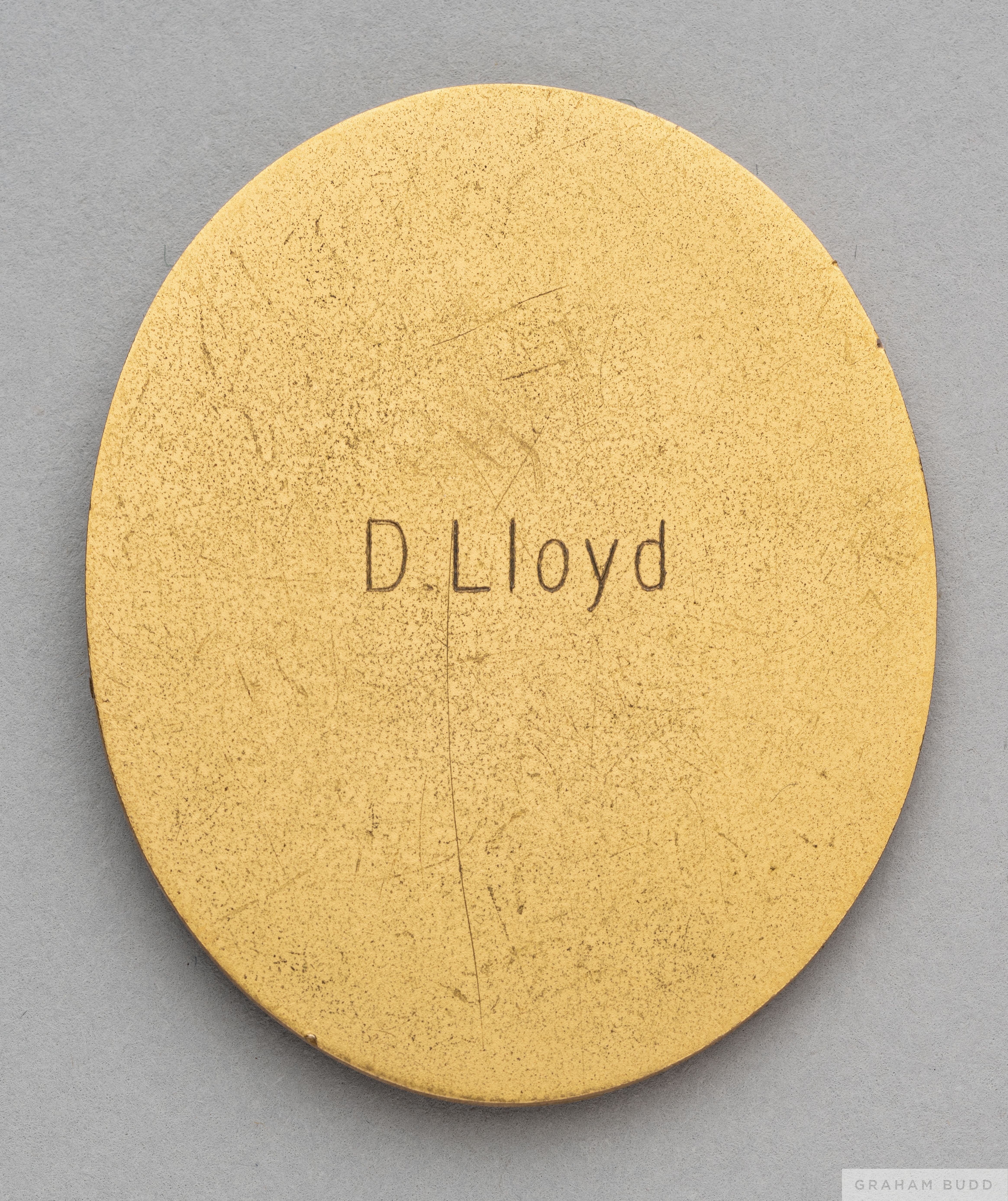 David Lloyd yellow-metal Player's County League 1969 medal - Image 2 of 2