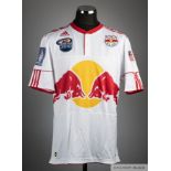 Carl Robinson white and red Noo.33 New York Red Bulls match worn short-sleeved shirt, 2010-11