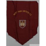 Vintage West Ham United pennant embroidery,