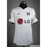 Danny Murphy white No.13 Fulham short sleeved shirt 2008-09