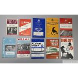 Collection of Manchester United away match programmes from the 1960s to 2000s