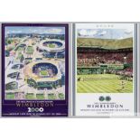 Two official Wimbledon Championships posters
