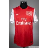 Aaron Ramsey red Arsenal no.16 home shirt from the 2011-12 Premier League season