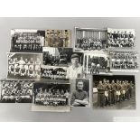 Collection of black & white football press photographs