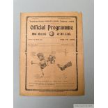 Tottenham Hotspur v. Aston Villa home match programme, 18th September 1920