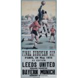 European Cup Final Leeds United v Bayern Munich, 28th May 1975 poster,