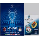 2007 Champions League Final Official poster for the game between AC Milan and Liverpool