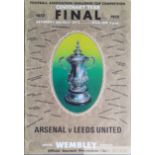 Leeds United 1972 FA Cup Final programme signed by the winning team, manager and trainer,