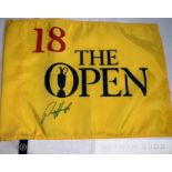 Padraig Harrington (Ireland, 2007 & 2008 Open Champion) signed flag and cap,