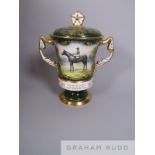 Horse Racing: Aynsley twin handled cup and cover for the Golden Jubilee of the Revival of the Yorksh