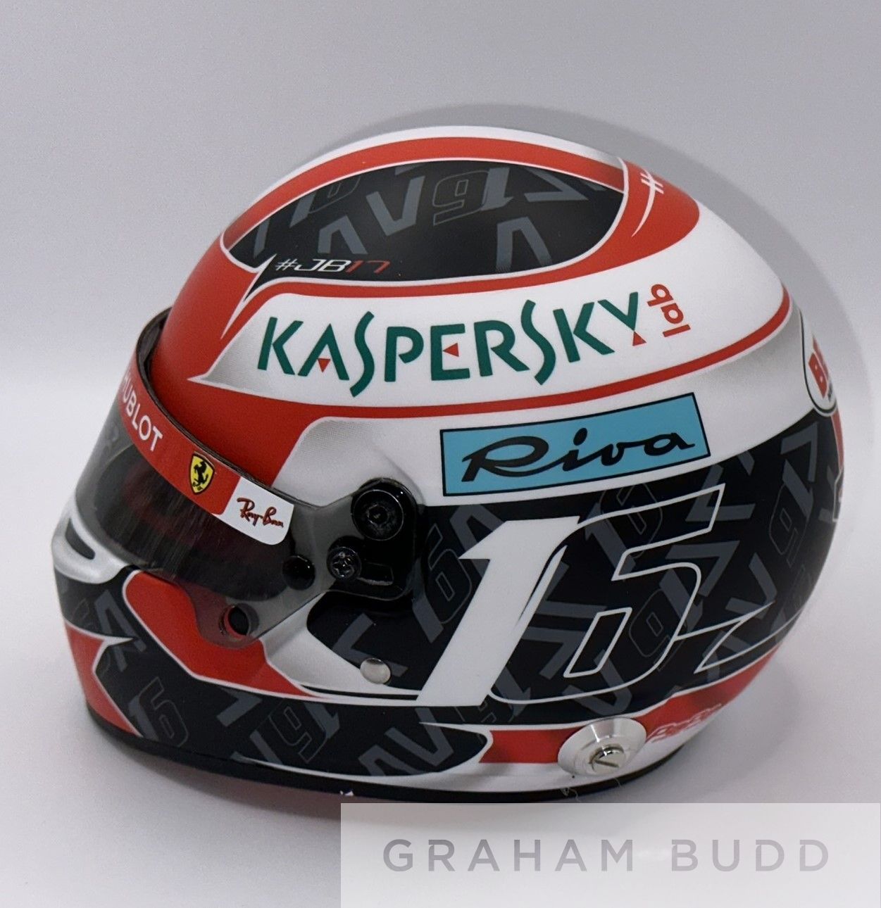 Charles LeClerc (Monaco) signed Ferrari ½ scale helmet, - Image 3 of 4