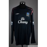 Nigel Martyn black No.1 Everton long sleeved shirt 2004-05