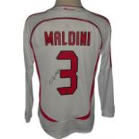 Paulo Maldini signed AC Milan 2007 Champions League finalists Athens 2007,