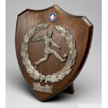 Trophy shield presented by the Italian F.A. to Dr Andrew Stephen, chairman of the FA, 1969