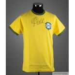 A replica Brazil shirt autographed by Pele
