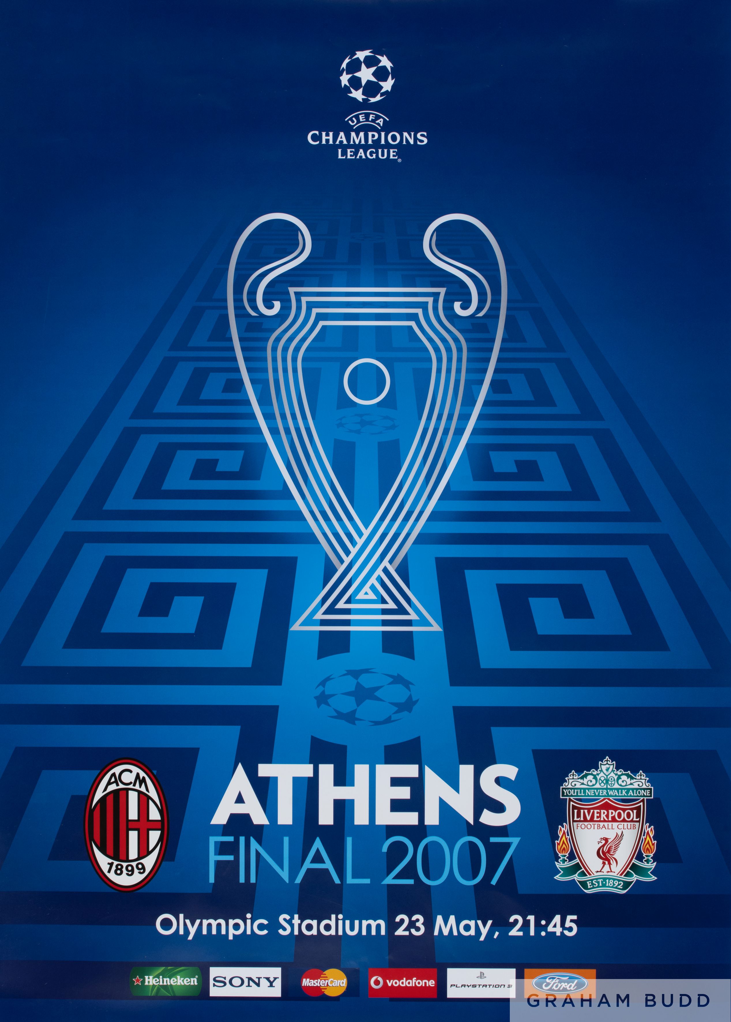 Official Athens v. Liverpool 2007 UEFA Champions League advertising poster