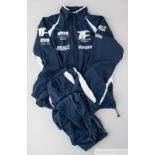 Navy & white pre-fight tracksuit worn by Tyson Fury at the face-off with Wladimir Klitschko