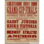 A Leicestershire Rugby Union Grand Cup Finals poster