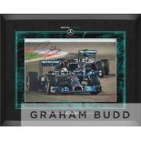F1: Lewis Hamilton seven times World Champion signed & framed photograph Mercedes AMG Petronas car