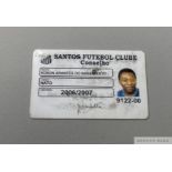 A 2006/2007 Santos FC membership card issued to Pelé for the position of "Conselo" [Advisor].