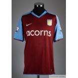 Nigel Reo-Coker claret and blue No.20 Aston Villa short sleeved shirt 2008-09