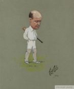 Cecil Cutter (1886-1934) 'Cricketer', dated 1904,