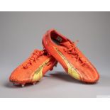 Harry Maguire orange Puma football boots