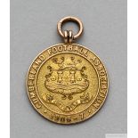 Edward Pickett 9ct gold Cumberland Football Association Winners medal, 1906-07