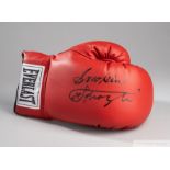 A Smokin Joe Frazier autographed 12oz Everlast boxing glove