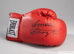 A Smokin Joe Frazier autographed 12oz Everlast boxing glove