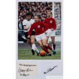 Trio of 1966 England World Cup signed photographic displays,
