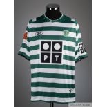 Green and white No.14 Sporting Lisbon shirt, 2003-04