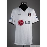 Andrew Johnson white No.8 Fulham short sleeve shirt, 2008-09