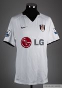 Andrew Johnson white No.8 Fulham short sleeve shirt, 2008-09