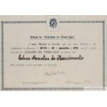 A citation presented to Pelé in 1973 by the Brazilian city of Tomé-Açu