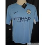 Bernardo Silva signed Manchester City 2018-19 home jersey,