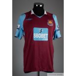 Scott Parker claret and blue No.8 West Ham United short sleeved shirt 2008