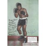 Boxing: magazine picture hand signed by Floyd Patterson and Cus D'Maggio,