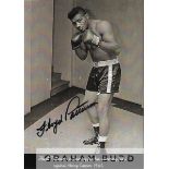 Boxing: Floyd Patterson signed 6 x 4in. b/w postcard photograph