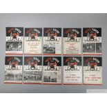 Complete run of Manchester United home league and F.A.Cup match programmes, 1951-52