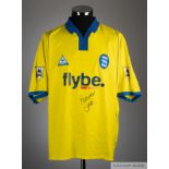 Robbie Savage signed yellow No.8 Birmingham City short sleeved shirt 2004-05