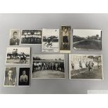 A collection of various pre-war team and player photographs and postcards