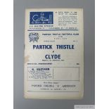 Partick Thistle v. Clyde match programme, 1954