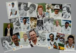 Fifty-eight cricket related signed cards