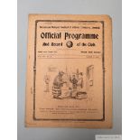 Tottenham Hotspur v. Liverpool home match programme, 28th March 1921