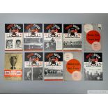 Collection of seventeen Manchester United programmes from 1956-57 to 1968-69